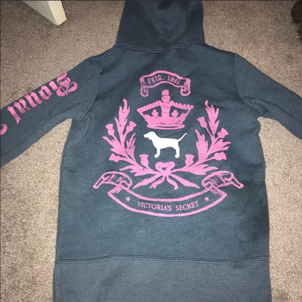 Blue and pink Victoria’s Secret pink zip up
